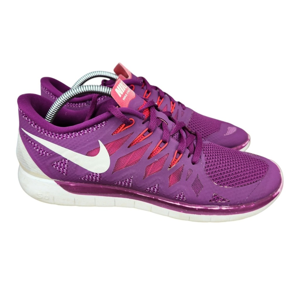 Nike Free‎ 5.0 Running Shoe Womens 11.5 Purple Hyper Pink Sneakers 642199-501